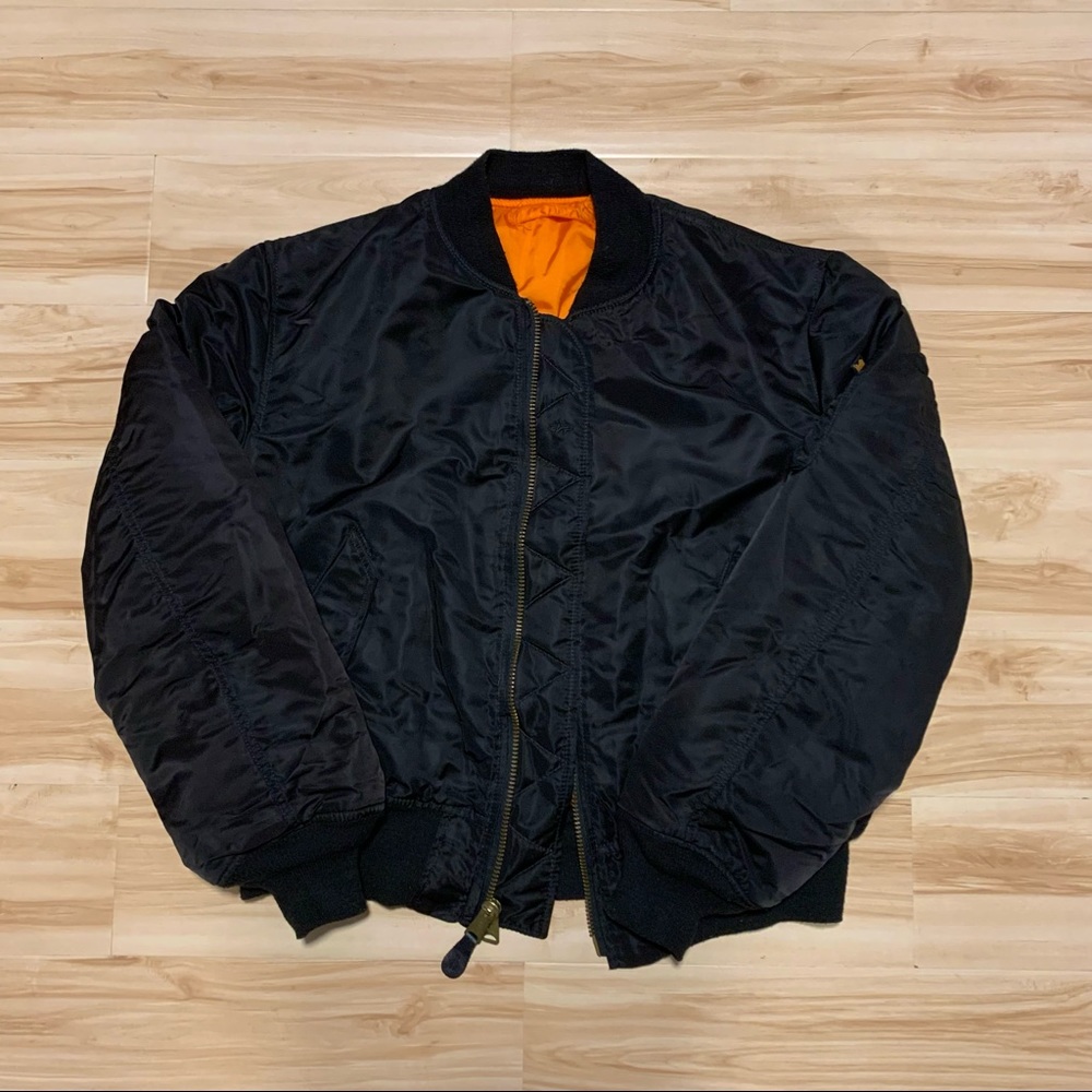 VINTAGE ALPHA INDUSTRIES MA1 REVERSIBLE BOMBER JACKET
